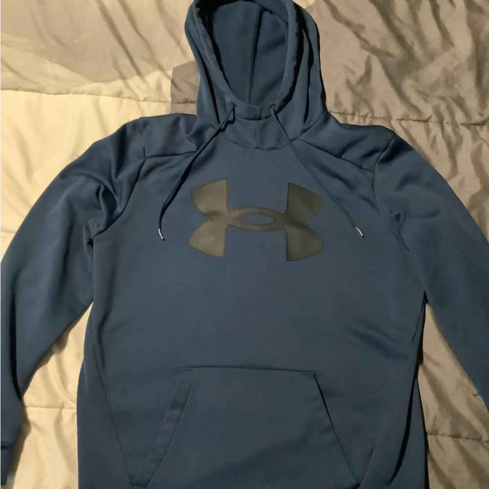 Under Armour STORM Hoodie Loose Fit Blue/Black Small Fleece Sweatshirt